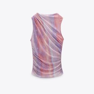 Zara Printed tulle top